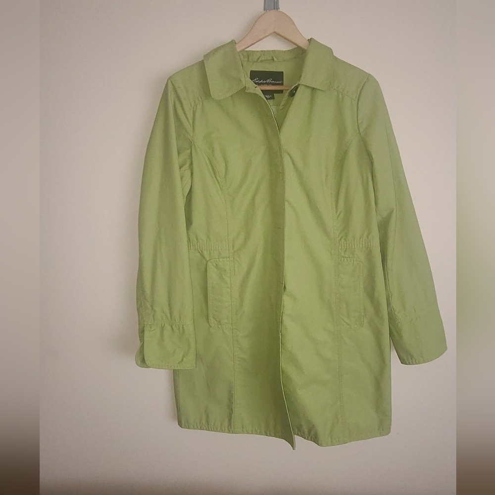 Eddie Bauer Women’s Medium Lime Green Cotton Blend Spring Fall Coat size med